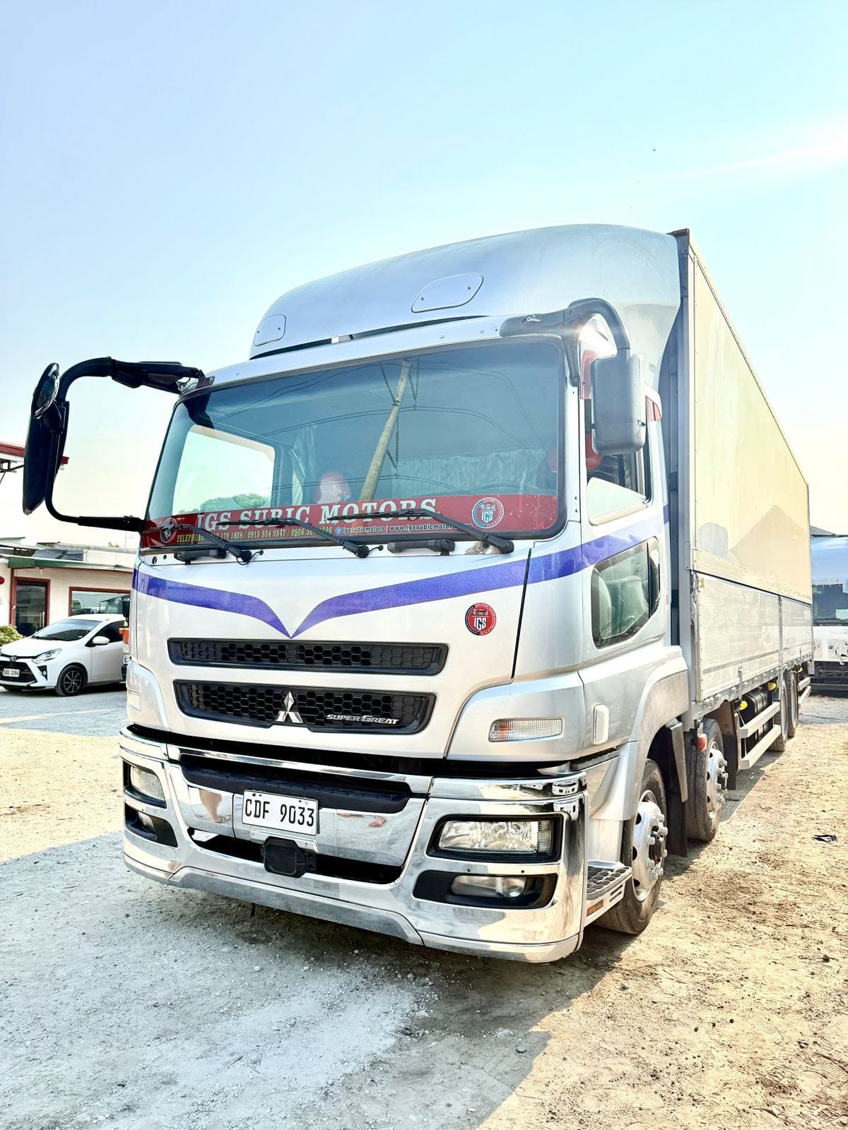 Truck in a spray booth receiving a fresh full-body repaint